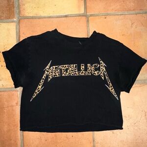 metallica crop top